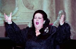 (FILES) In this file photo taken on April 14, 1993 World Spanish opera star Montserrat Caballe performs at the Opera Garnier in Paris to celebrate her 60th birthday.
The famous Spanish soprano Montserrat CaballÈ died on October 6, 2018 at age 85 in Barcelona, according to the Sant Pau hospital sources in Barcelona. / AFP PHOTO / PIERRE VERDY