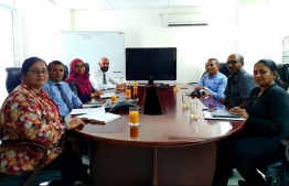 President-Elect Ibrahim Mohamed Solih’s State Owned Enterprises (SOE) transitional sub committee meets with HDFC. PHOTO/MDP