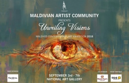 Official Promotional Poster on social media announcing  Unveiling Visions 2018, an art exhibition hosted by Maldivian Artist Community at the National Art Gallery. PHOTO: MAC/ THE EDITION