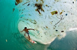 Indonesia's less than picturesque trash tubes. PHOTO: SURF FOR CHANGE
