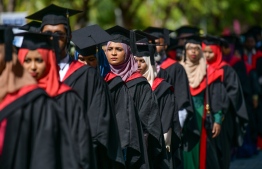 (FILE) Villa College graduation in 2018: Villa College says students can join their courses three weeks after classes start -- Photo: Nishan Ali/ Mihaaru
