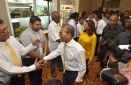 November 1, 2018, VIA: Former President Mohamed Nasheed received at the main airport upon his return to Maldives after 3 years. PHOTO/MIHAARU