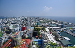 View of capital city Male', one of the most densely populated cities in the world. PHOTO: AHMED NISHAATH / MIHAARU