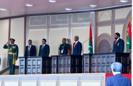 November 17, 2018, Male City: During the oath-taking of President Ibrahim Mohamed Solih. PHOTO: NISHAN ALI/MIHAARU