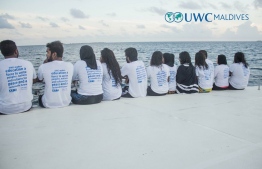 "UWC makes education a force to unite peoples, nations and cultures for peace and a sustainable future" - UWC Maldives alumnus during a boat trip. PHOTO: UWC MALDIVES