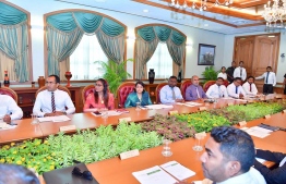 President Ibrahim Mohamed Solih's first cabinet meeting. PHOTO: THE PRESIDENT'S OFFICE