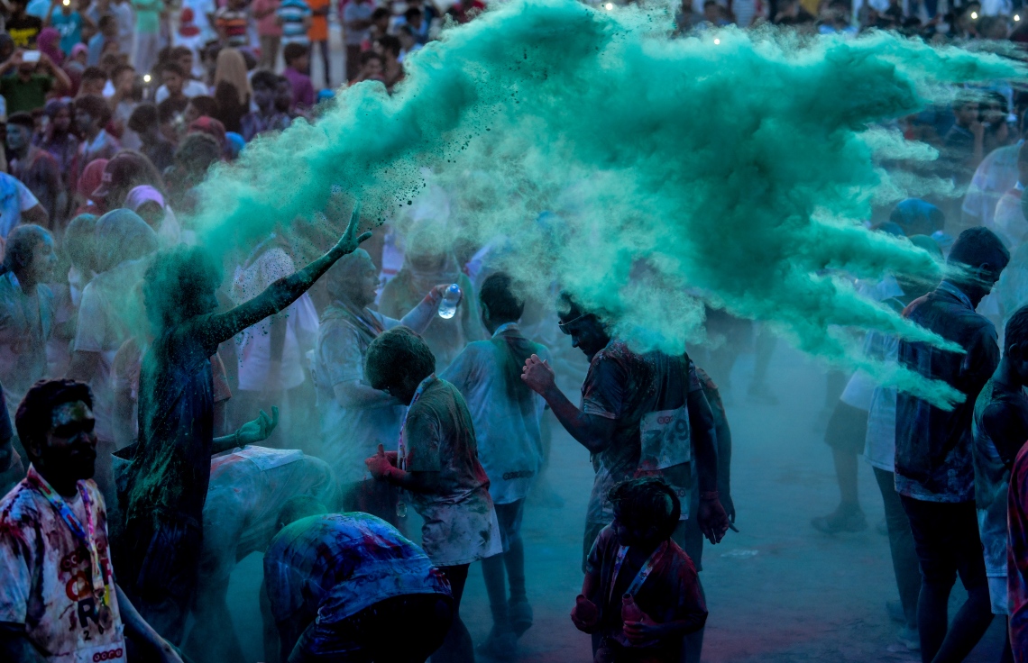 ހުޅުމާލެ: ނޮވެމްބަރު 23، 2018- އުރީދޫން މި އަހަރު ބޭއްވި ކަލާ ރަންގެ ތެރެއިން: މި ހަރަކާތުގައި 3،000 އެއްހާ މީހުން ބައިވެރިވި.---ފޮޓޯ: ނިޝާން އަލީ/މިހާރު