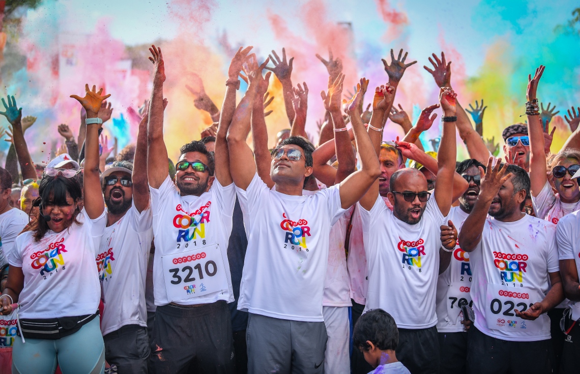 ހުޅުމާލެ: ނޮވެމްބަރު 23، 2018- އުރީދޫން މި އަހަރު ބޭއްވި ކަލާ ރަންގެ ތެރެއިން: މި ހަރަކާތުގައި 3،000 އެއްހާ މީހުން ބައިވެރިވި.---ފޮޓޯ: ނިޝާން އަލީ/މިހާރު