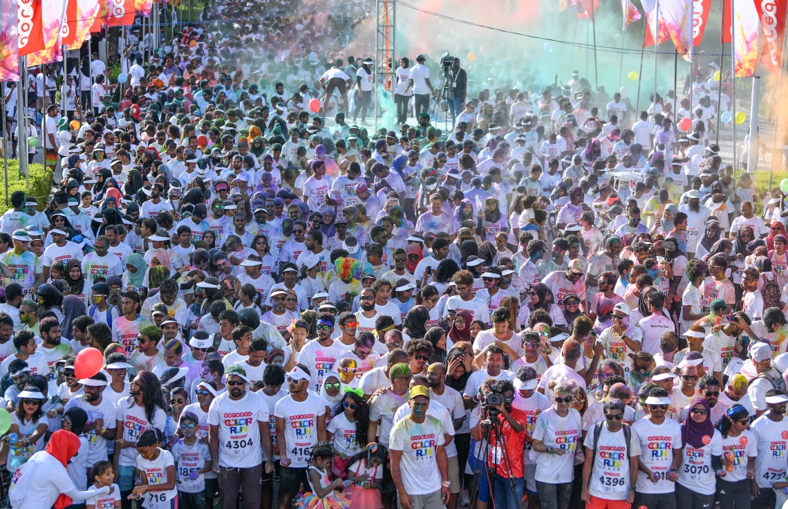 ހުޅުމާލެ: ނޮވެމްބަރު 23، 2018- އުރީދޫން މި އަހަރު ބޭއްވި ކަލާ ރަންގެ ތެރެއިން: މި ހަރަކާތުގައި 3،000 އެއްހާ މީހުން ބައިވެރިވި.---ފޮޓޯ: ނިޝާން އަލީ/މިހާރު