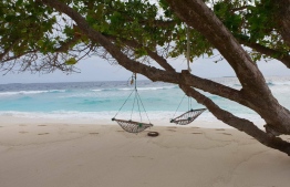 Swings on the beach in Fainu island. PHOTO/SAVE FAINU