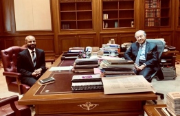 MP Faris meeting with Malaysian PM Dr Mahathir. PHOTO: TWITTER