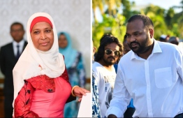 Tourism Minister Ali Waheed (R) and Housing Minister Aminath Athifa