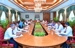 A cabinet meeting of President Ibrahim Mohamed Solih. PHOTO: PRESIDENT'S OFFICE