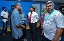 Health Minister Abdulla Ameen visits IGMH. PHOTO: MIHAARU