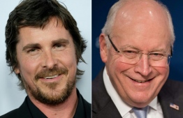 (COMBO) This combination of file pictures created on December 06, 2018 shows actor Christian Bale (L) in Hollywood, on April 12, 2017; former US Vice President Dick Cheney in Washington, DC, on September 8, 2015. - "Vice," a biopic about Cheney starring Bale as the former US vice president, on December 6, 2018, picked up the most Golden Globe nominations with six including best comedy film. Bale earned a Golden Globe nomination for best actor in a musical/comedy for his portrayal of Cheney -- the actor gained significant weight for the role and is nearly unrecognizable. (Photos by CHRIS DELMAS and Nicholas KAMM / AFP)