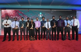 Winners of Journalism Awards pose for photo at Maldives Journalism Awards 2018 / PHOTO: MIHAARU