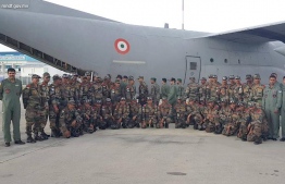 Indian troops arrive in Maldives. PHOTO: MNDF