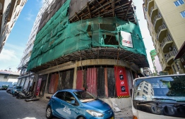 A construction site in Male City. PHOTO: AHMED NISHAATH/MIHAARU