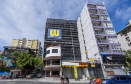 A building under construction contracted to W Construction. PHOTO: AHMED NISHAATH/MIHAARU
