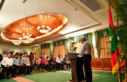 President Ibrahim Mohamed Solih at his first Press Conference. PHOTO: MIHAARU