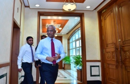 President Ibrahim Mohamed Solih and Chief of Staff of the President's Office Ali Zahir. PHOTO: PRESIDENT'S OFFICE