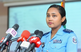 Police Spokesperson and Chief Inspector of Police Izmia Zahir. PHOTO: HUSSAIN WAHEED / MIHAARU