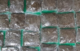 The drugs confiscated by Police from two foreigners. PHOTO: MALDIVES POLICE SERVICE