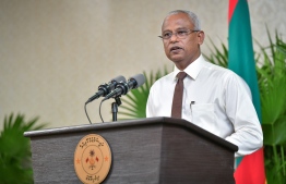 President Ibrahim Mohamed Solih speaks at press conference. PHOTO: NISHAN ALI/MIHAARU