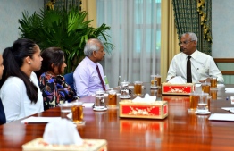 President Ibrahim Mohamed Solih meets members of the President Action Committee. PHOTO: PRESIDENT'S OFFICE