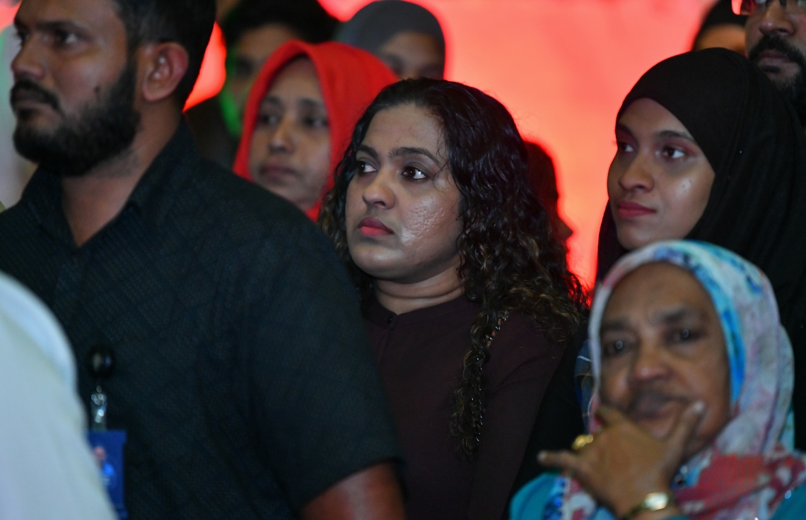ވިލިމާލެ: ޖެނުއަރީ 24، 2019- އަންނަ އޭޕްރީލް މަހު ބާއްވާ ރައްޔިތުންގެ މަޖިލިހުގެ އިންތިޚާބުގައި ވިލިމާލެ ދާއިރާ އަށް ޖުމްހޫރީ ޕާޓީގެ ޓިކެޓުގައި ވާދަކުރައްވާ ކުރީގެ ނައިބު ރައީސް ޑރ. މުހައްމަދު ޖަމީލް އަހުމަދުގެ ކެމްޕެއިން ރަސްމީކޮށް ފެށުމުގެ ހަފުލާގެ ތެރެއިން.---ފޮޓޯ: އަހުމަދު ނިޝާތު/މިހާރު