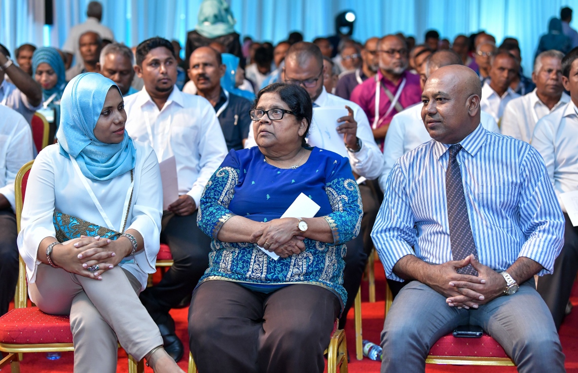 މާލެ: ޖެނުއަރީ 27، 2019- ޕީޕަލްސް ނެޝެނަލް ކޮންގްރެސް (ޕީއެންސީ) އުފެއްދުމަށް ދަރުބާރުގޭގައި ބޭއްވި ޖަލްސާ ގައި ބައިވެރިވެވަޑައިގެންނެވި ބައެއް ބޭފުޅުން.---ފޮޓޯ: ނިޝާން އަލީ/މިހާރު