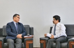 Commonwealth Asia-Pacific Advisor Albert Marina (L) and Foreign Secretary Abdul Ghafoor Mohamed. PHOTO: MINISTRY OF FOREIGN AFFAIRS