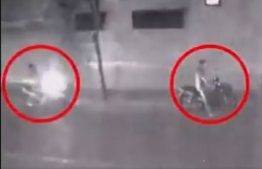 Surveillance footage depicting two suspects believed to be connected to the murder of Dr Afrasheem Ali on October 2, 2012.