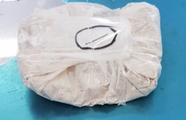 A parcel of drugs seized by customsPHOTO: AHMED SAAIL ALI/ MIHAARU