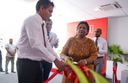 Bank of Maldives Ltd (BML) unveils its new Business Centre in Addu City. PHOTO/BML