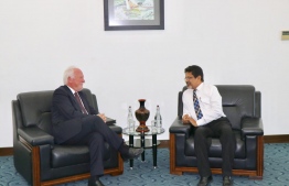 Norwegian Ambassador to Maldives Thorbjørn Gaustadsæther meets Abdul Ghafoor Mohamed, Foreign Secretary. PHOTO: FOREIGN MINISTRY