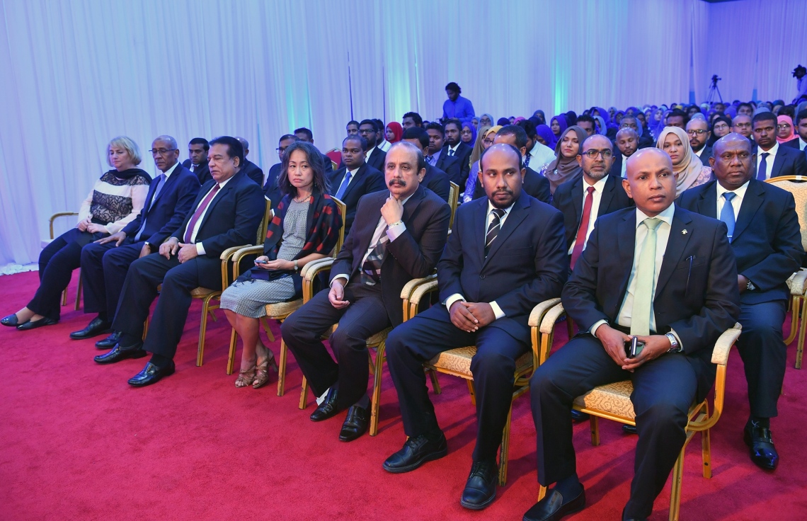 މާލެ- 18 ފެބުރުއަރީ 2019: "ޖުޑީޝަލް އިޔާ 2019" އިފްތިތާހު ކުރުމަށް ރޭ ދަރުބާރުގޭގައި ބޭއްވި ހާއްސަ ރަސްމިއްޔާތުގެ ތެރެއިން.--- ފޮޓޯ:ނިޝާން އަލީ/މިހާރު