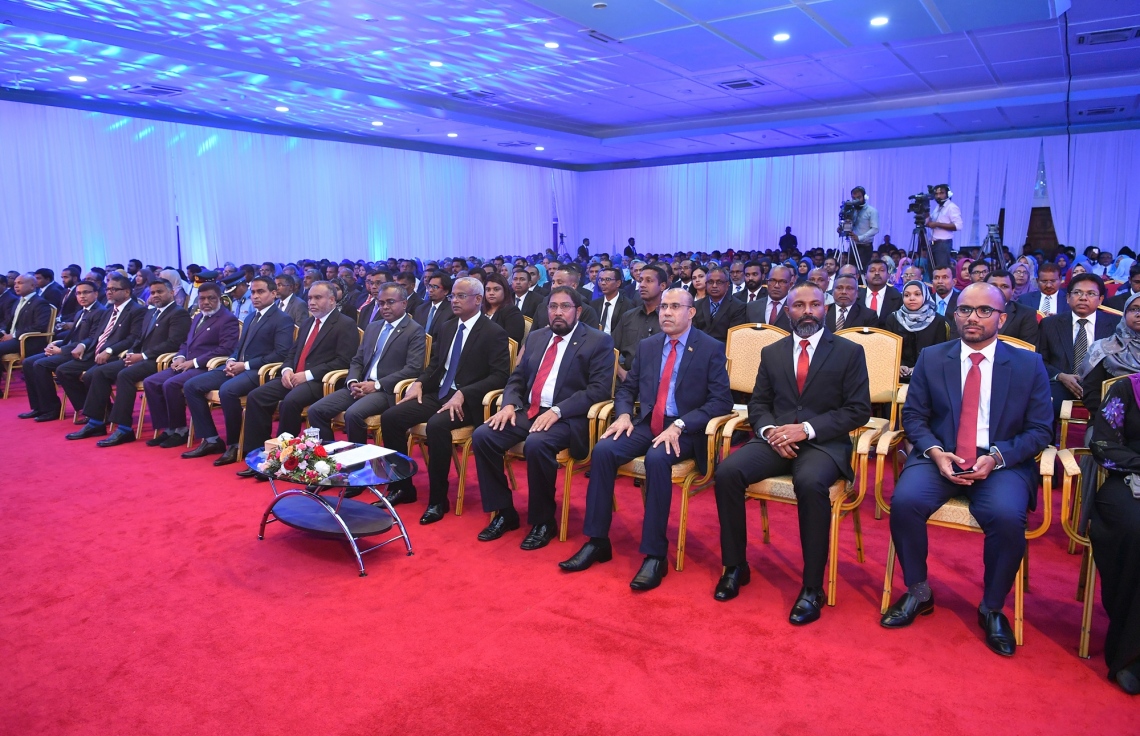 މާލެ- 18 ފެބުރުއަރީ 2019: "ޖުޑީޝަލް އިޔާ 2019" އިފްތިތާހު ކުރުމަށް ރޭ ދަރުބާރުގޭގައި ބޭއްވި ހާއްސަ ރަސްމިއްޔާތުގެ ތެރެއިން.--- ފޮޓޯ:ނިޝާން އަލީ/މިހާރު