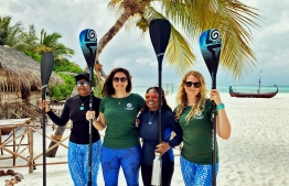 L-R: Dhafeena Hassan Ibrahim, Dr Claire Petros, Shaziya Saeed and Dr Cal Major. PHOTO/STAND UP FOR OUR SEAS