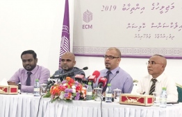 Elections Commission holds press conference regarding parliamentary elections 2019. PHOTO/MIHAARU