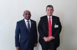 Minister of Foreign Affairs Abdulla Shahid (l) and Malaysian Minister of Foreign Affairs Saifuddin bin Abdullah. PHOTO: MINISTRY OF FOREIGN AFFAIRS