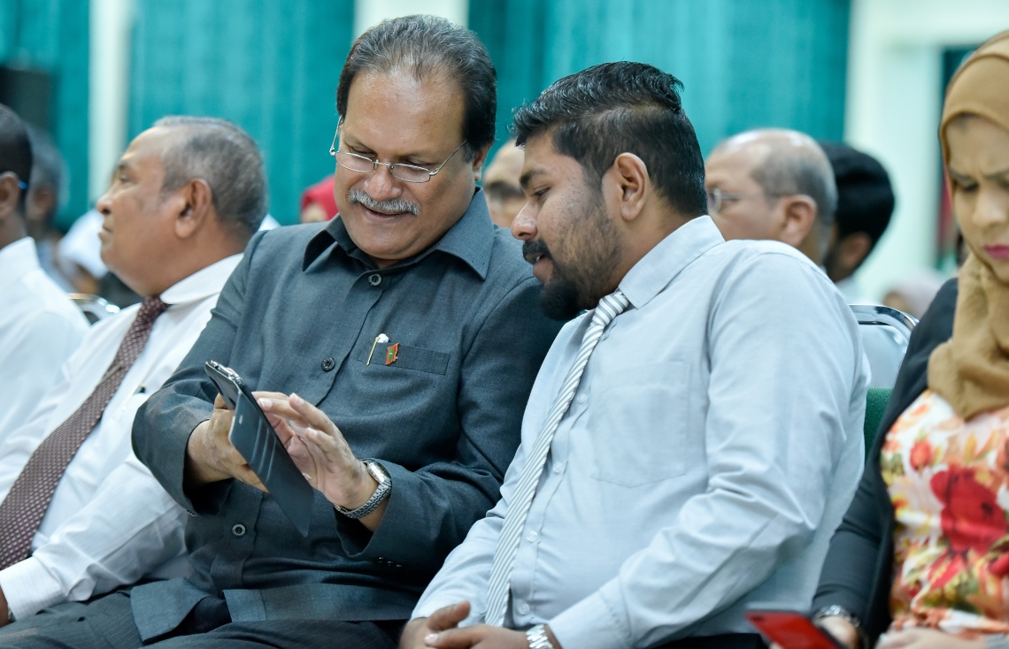 މާލެ: ފެބުރުއަރީ 27: ދިވެހިރާއްޖޭގެ ގައުމީ ތާރީޚު ދުވަހުގެ ރަސްމީ ޖަލްސާގެ ތެރެއިން. -- ފޮޓޯ: އަހުމަދު ނިޝާތު /މިހާރު