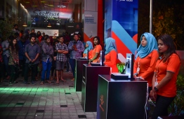 The official launching ceremony of Samsung Galaxy S10. PHOTO: AHMED NISHAAN/ MIHAARU