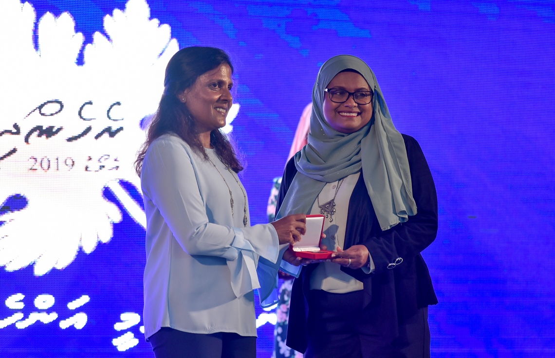 ކ. މާފުށި: މާޗް 7، 2019- މި ރަށުގައި ބޭއްވި، މި އަހަރުގެ ބައިނަލްއަގްވާމީ އަންހެނުންގެ ދުވަހުގެ ރަސްމީ ޖަލްސާގެ ތެރެއިން.---ފޮޓޯ: އަހުމަދު ނިިޝާތު/މިހާރު