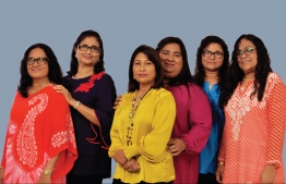 The 79'ers are (from left to right) Former Assistant Principal of Iskandhar School Fathimath Nadia Hussain, Deputy Chairperson of Damas Company Mariyam Salih, Former Cabinet Minister and the CEO of SIMDI Dr. Mariyam Shakeela, Former Cabinet Minister and Former Principal of Aminiya School Dr. Amaal Ali, Former Businesswoman Aishath Nadhira and Faculty of Education's Senior Lecturer at Maldives National University Fathimath Shafeeq. Friends for half a century, their experience and caliber speaks for itself. The ladies extend love to the friends within their circle who couldn't make it to The Edition's photoshoot. PHOTO: THE EDITION / HAWWA AMAANY ABDULLA
