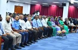 President Solih and government officials attending the ceremony. PHOTO: PRESIDENTS OFFICE