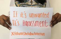 A poster against sexual harassment. PHOTO: MIHAARU