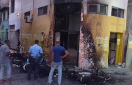 The aftermath of a fire that occurred in the capital city of Male'. PHOTO: MIHAARU