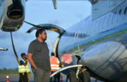 Qasim waits at Villa International Airport