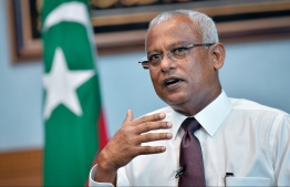 President Ibrahim Mohamed Solih during the exclusive interview given to local media Mihaaru. PHOTO: NISHAN ALI / MIHAARU